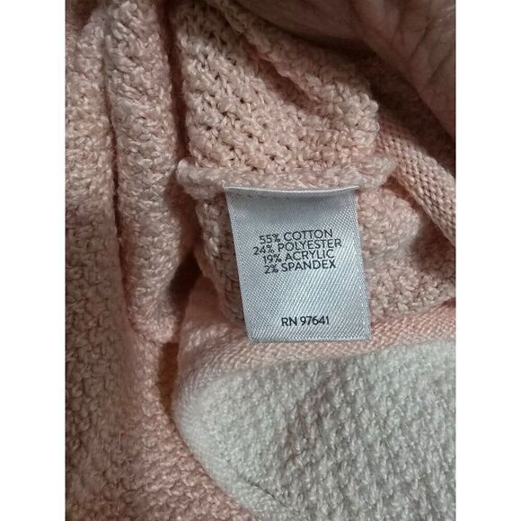 Pure Jill Womens 3X Ombre Sweater Pink & White Cotton Blend - Picture 6 of 7